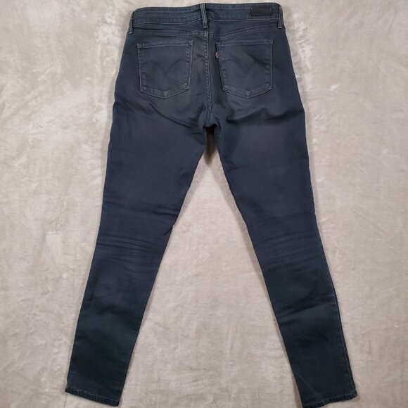 Levi's Jeans Womens mid rise skinny dark wash 'dirty' wash L32 - Picture 2 of 16